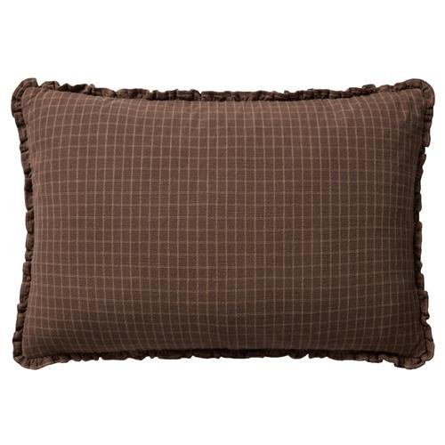 Loloi Dinah French Chocolate Cotton Down Fill Decorative Lumbar Pillow - 16x26 | Kathy Kuo Home