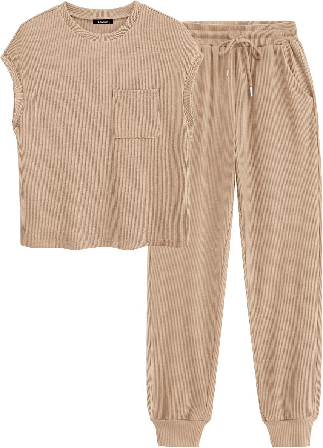 BTFBM 2 Piece Sets For Women Summer Lounge Set Airport Outfits Tracksuit | Amazon (US)