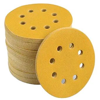 Aiyard 5-Inch 8-Hole Hook and Loop Sanding Discs 180-Grit Random Orbit Sandpaper, 100-Pack | Amazon (US)