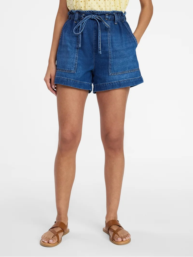 Time and Tru Women's Drapey Utility Shorts, 4" Inseam, Sizes XS-XXXL | Walmart (US)