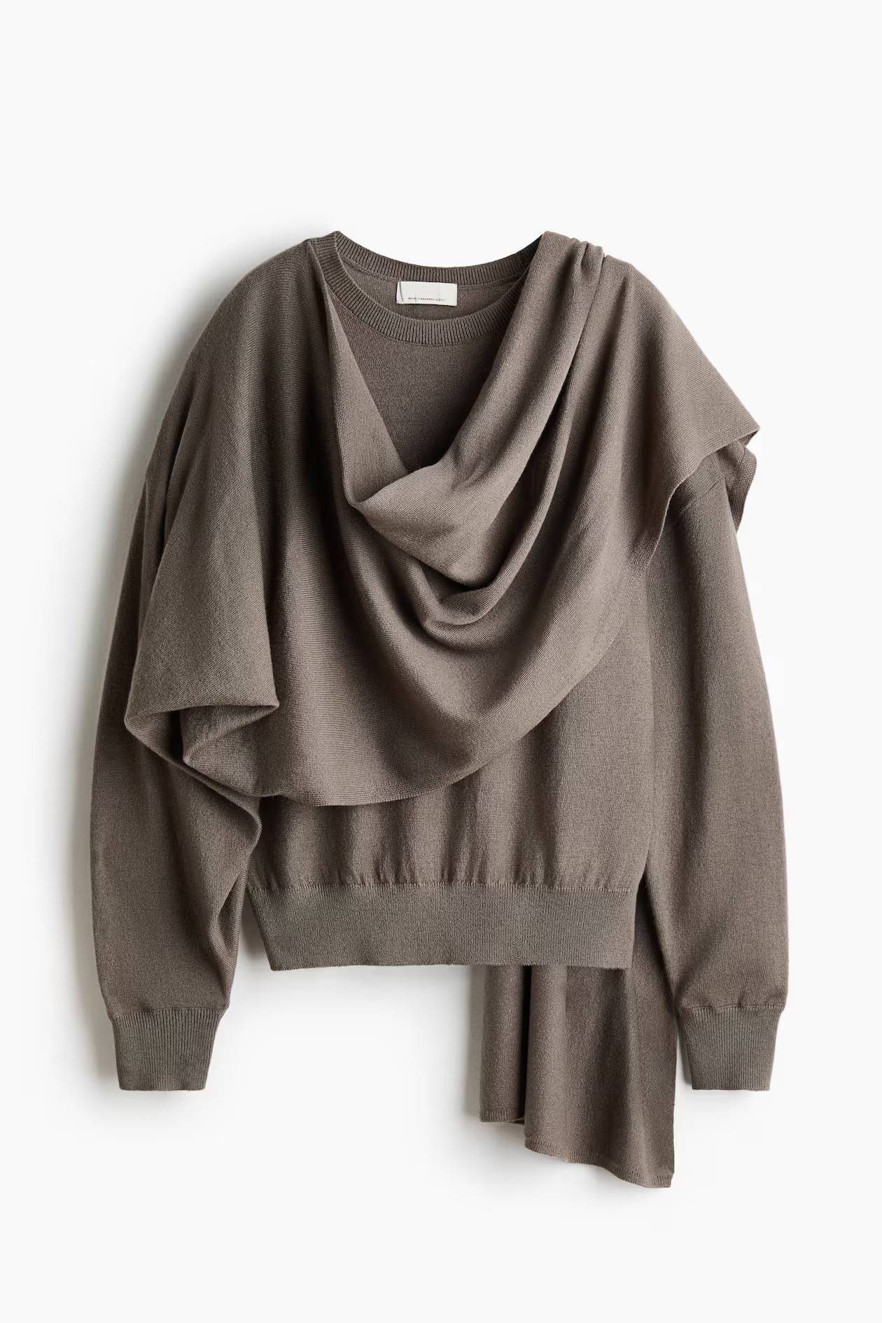 Cashmere-Blend Sweater with Scarf Detail | H&M (US + CA)