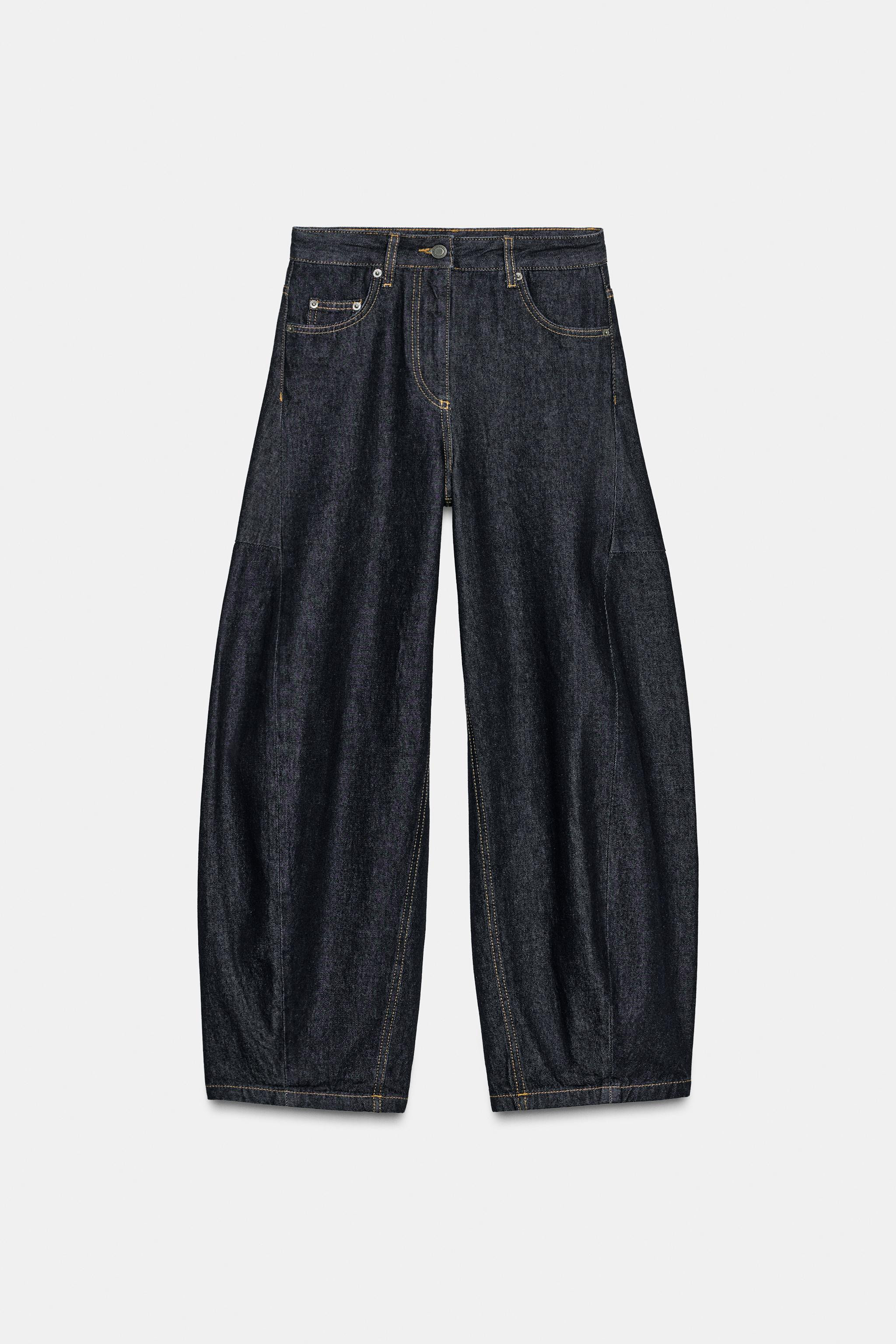 ZW COLLECTION MID-RISE ANKLE BALLOON JEANS | Zara US