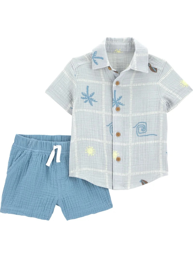 Carter's Child of Mine Baby Boy Outfit Set, 2-Piece, Sizes 0/3-24 Months | Walmart (US)