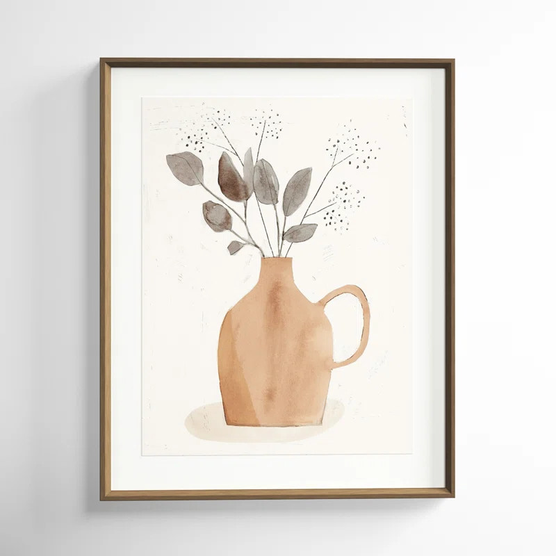 La Planta II (Floral Vase) by Victoria Barnes - Picture Frame Painting Print on Paper | Wayfair North America