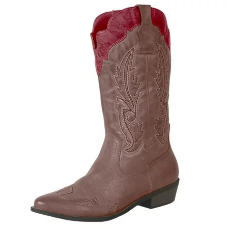 Coconuts by Matisse Cimmaron Faux Leather Cowboy Western Fashion - Brown/Red 8.5 | Walmart (US)