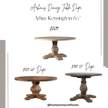 Arhaus 60”’Round Kensington Dining Table Dupe. Save up to $1900!!! 

#LTKhome #LTKFind