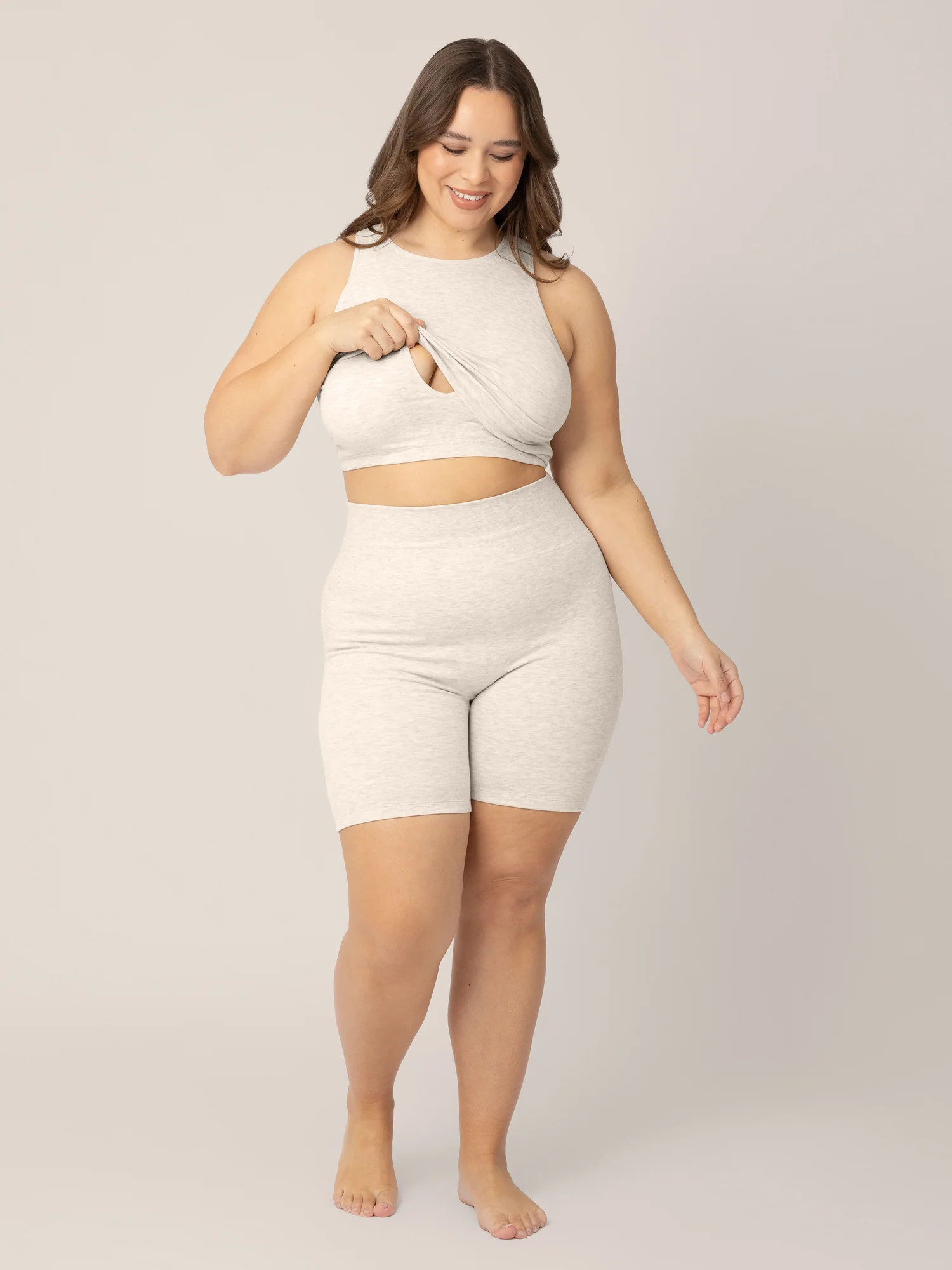 Sublime® Bamboo Maternity & Nursing Longline Bra | Dusty Blue Green Heather - Kindred Bravely | Kindred Bravely