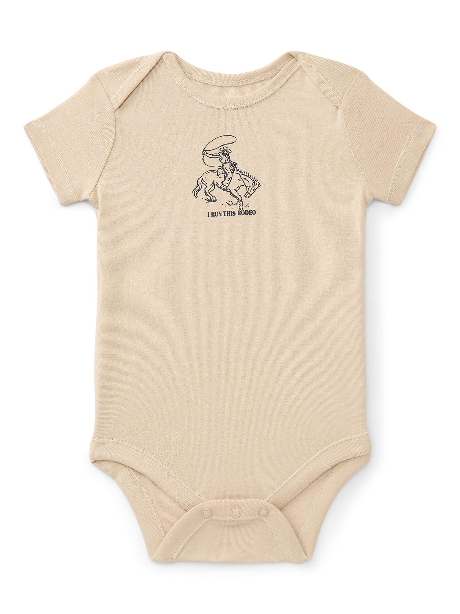 Wonder Nation Baby Boys Cotton Lap Shoulder Bodysuit, Sizes 0M-24M | Walmart (US)