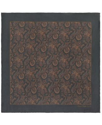 Lauren Ralph Lauren Paisley Small Square Scarf - Navy | Macy's