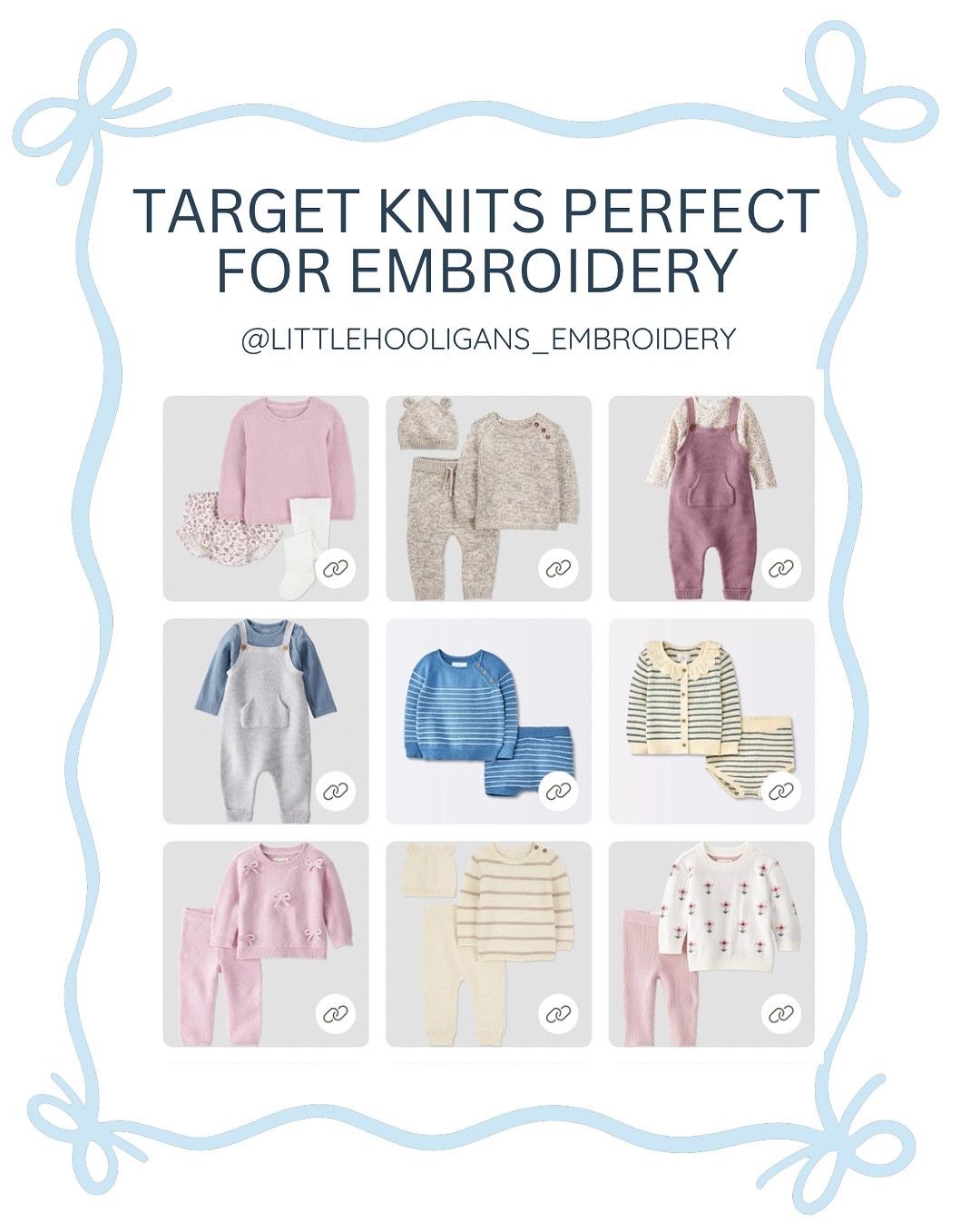 These are all 40% off today only!!

Grab your knits for as low as $10🙊 

They are perfect for embroidering on with yarn. Add a name, pumpkin, or Christmas design! 

Stock up now so you can make your Christmas gifts all fall long🎅🏼