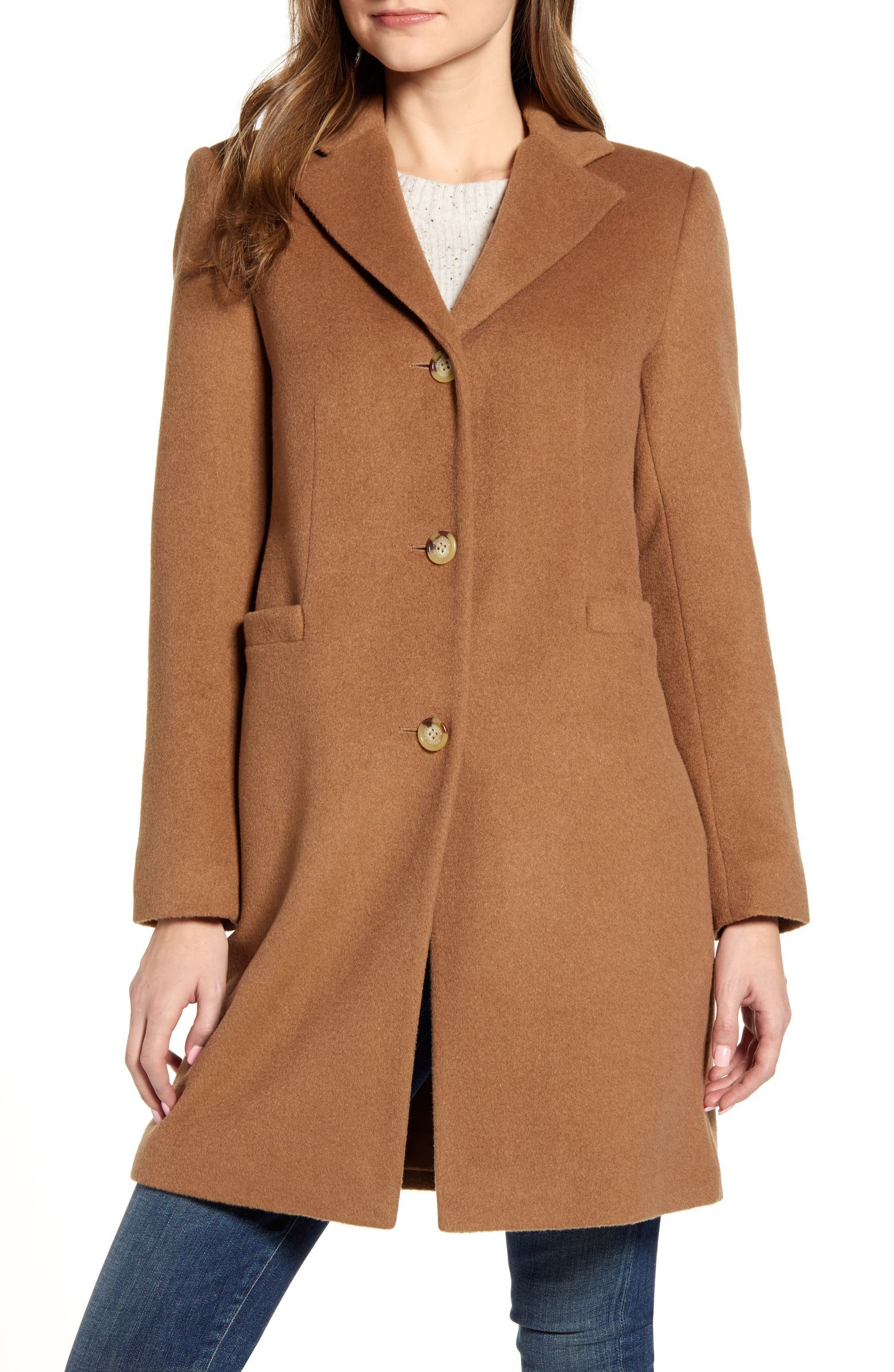 Wool Blend Reefer Coat | Nordstrom