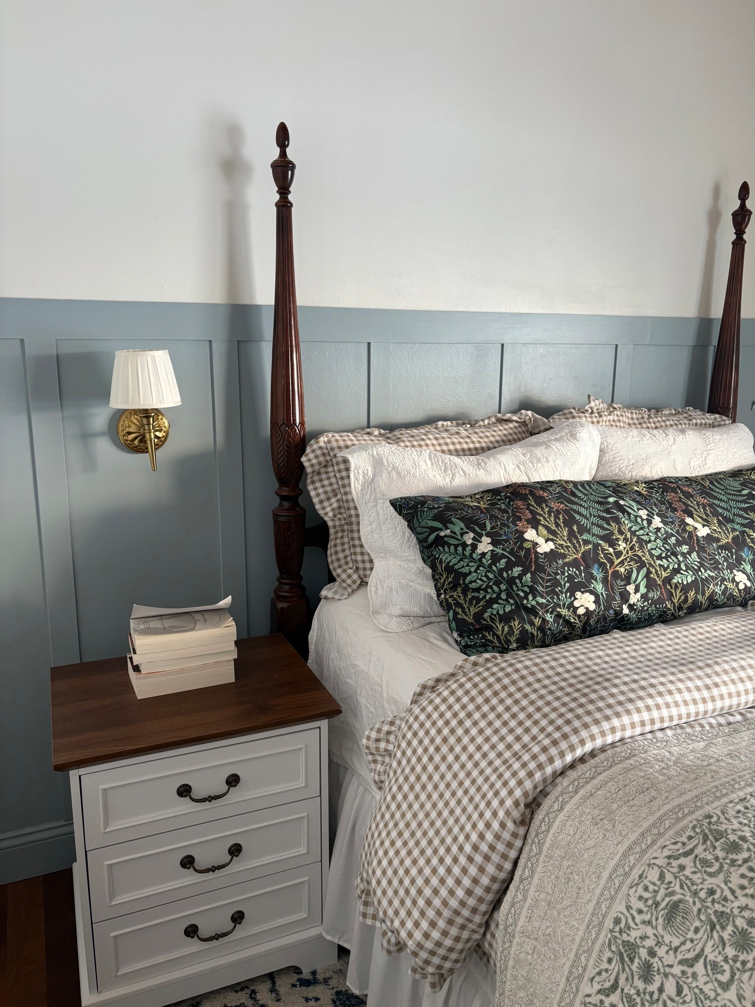 Creating a cozy cottage bedroom for winter. 📖🕯️☕️

#LTKSeasonal #LTKHome #LTKmomlife