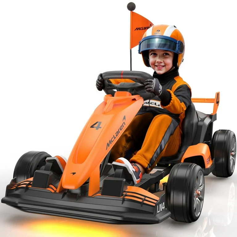 24V Electric Go Kart for Kids, McLaren Powered Drift Racing Go Cart W/ 400W Powerful Motor, 3 Lev... | Walmart (US)