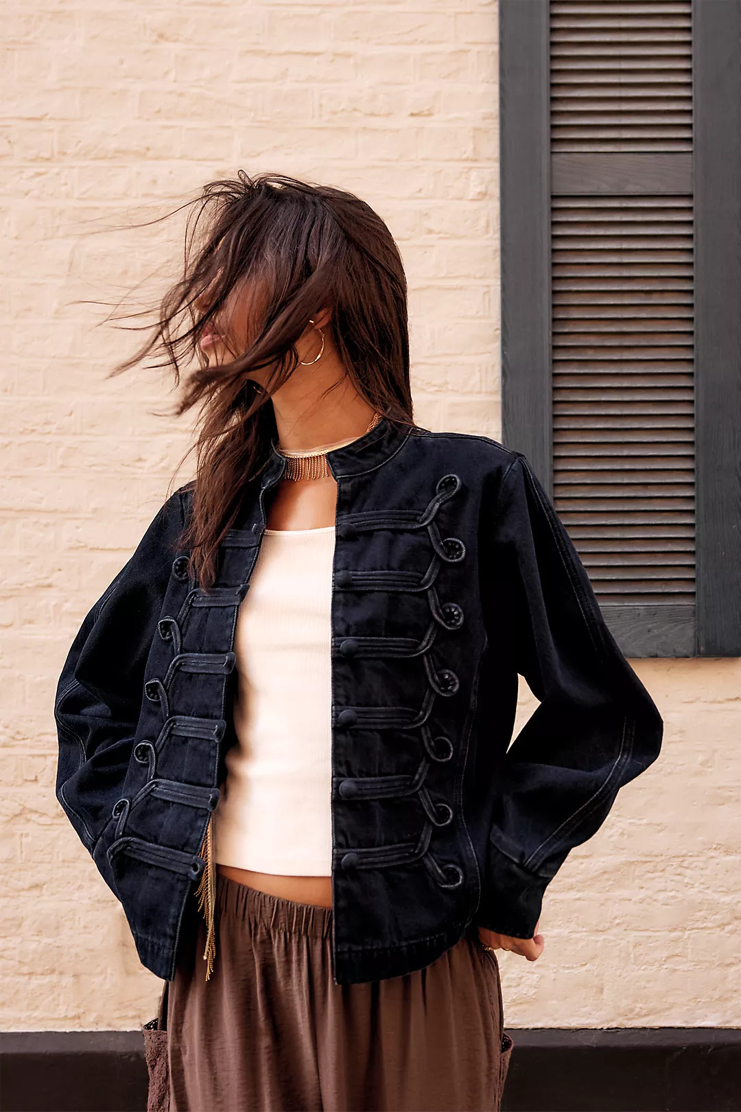 By Anthropologie Denim Military Jacket | Anthropologie (UK)