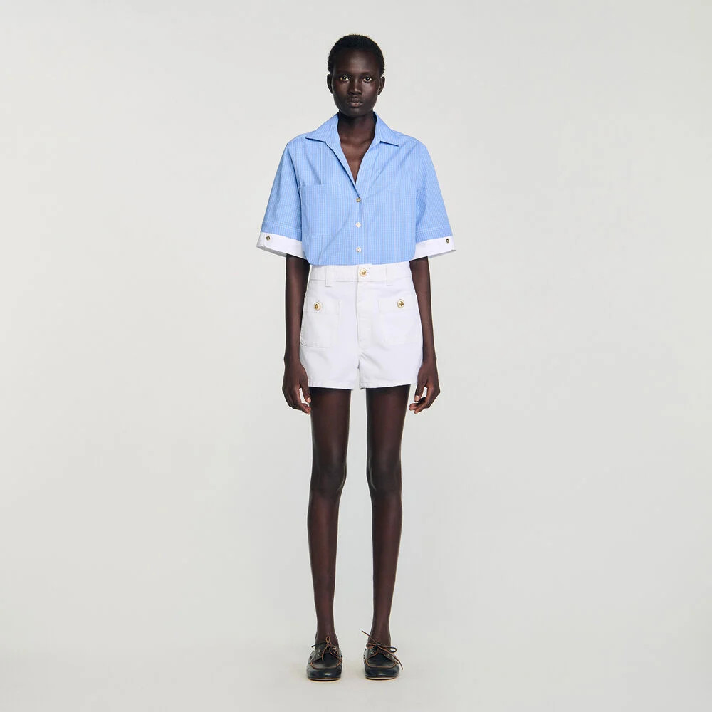 High waist denim shorts | Sandro US | Sandro-Paris US