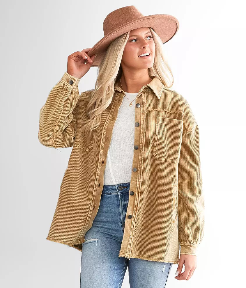 Washed Corduroy Shacket | Buckle