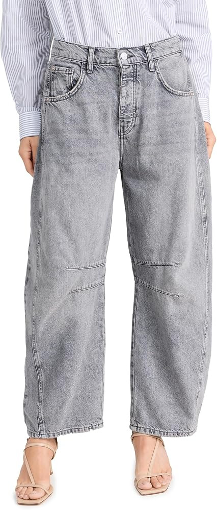 FP Movement Women's We The Free Good Luck Mid-Rise Barrel Jeans | Amazon (US)