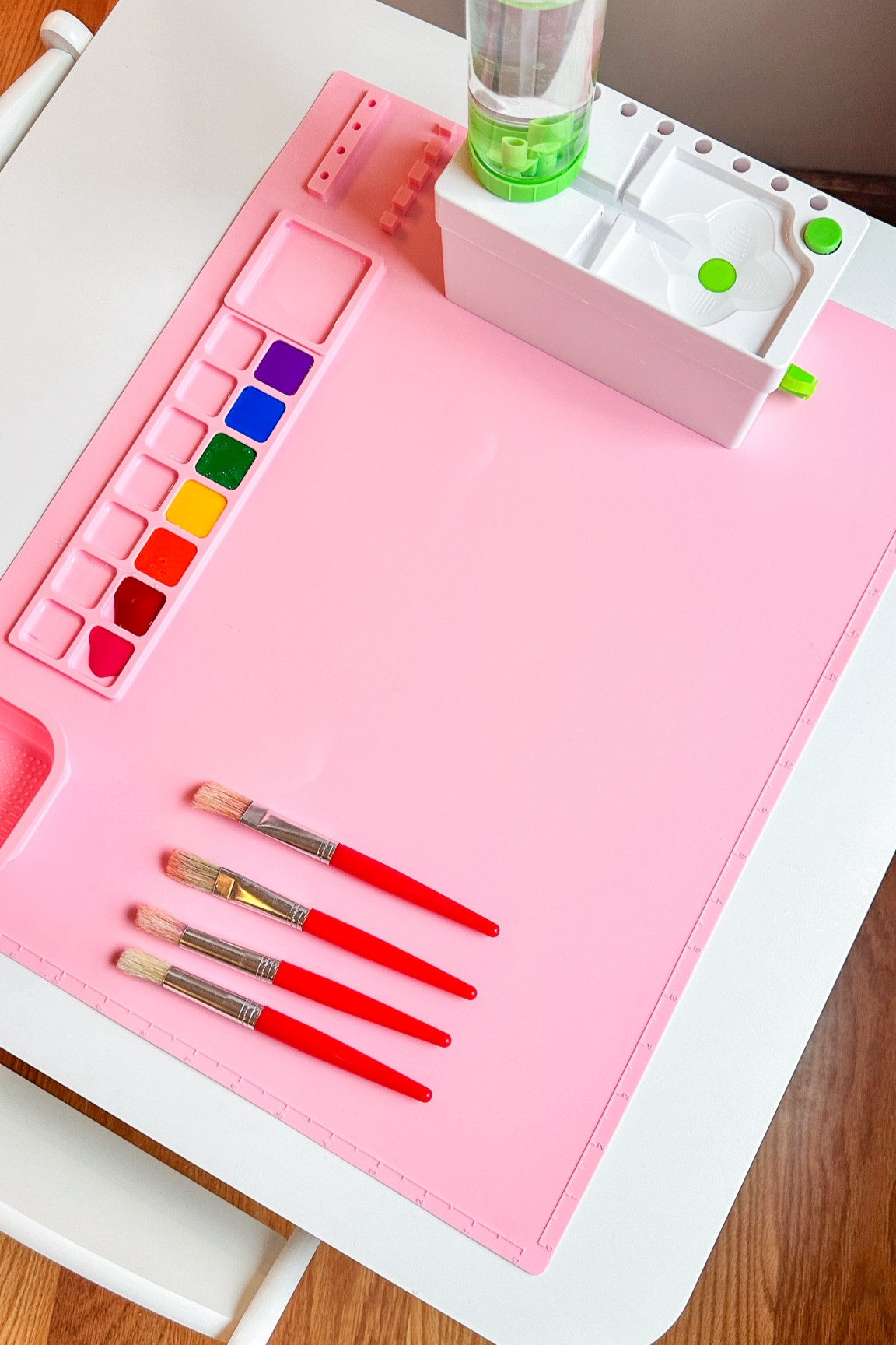 Kids painting station 🎨

Definitely a must for your creative kiddo. You could also use this mat for playdough or moon sand. My kids love painting but I hate the mess and cleanup. These items make it a little easier to contain the mess and clean up. The paint brush cleaner is genius!
.
.
.
.
.
#amazon #amazonfinds #amazondeals #amazonprime #kidsactivities #toddleractivities #toddleractivity #toddlerart #toddleractivitiesathome #toddlerapproved #painting #paintingart #kidspainting #kidspaintingparty 

#LTKkids #LTKhome #LTKfamily