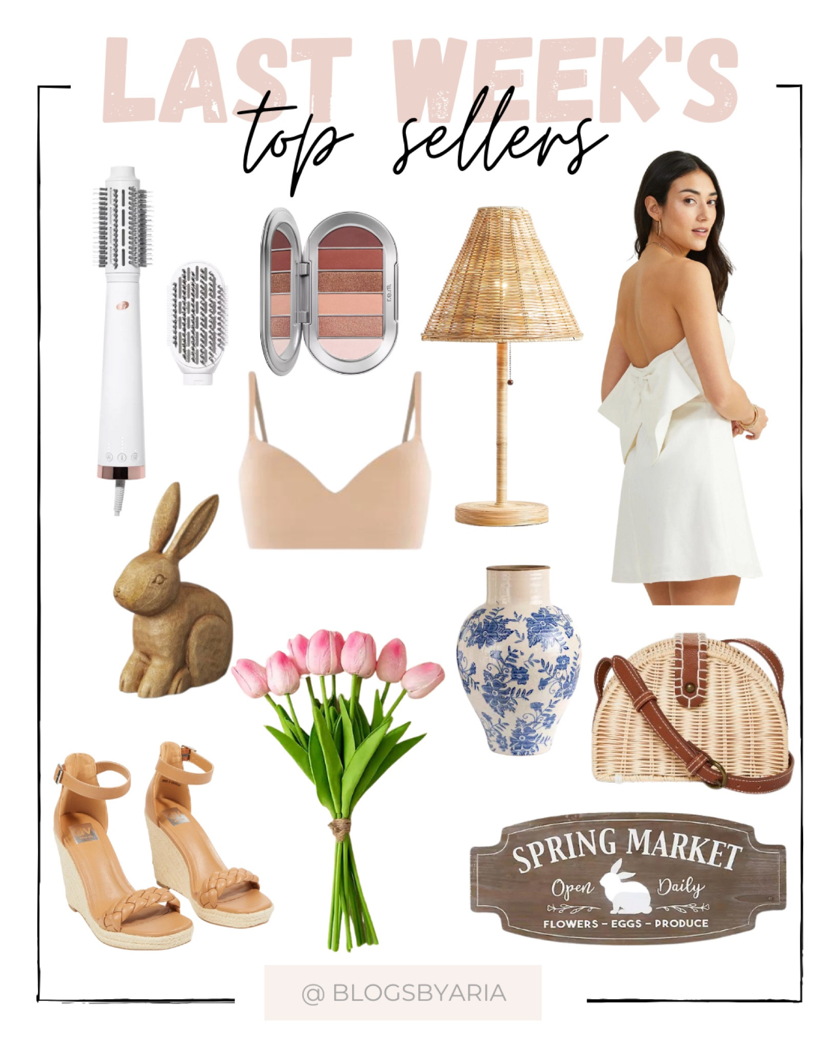 Last weeks bestsellers and reader favorites!! Spring decor / Easter decor / white dress / hair tools / shoes / lamp / eyeshadow palette / blow dryer / hair dryer / pink tulips 

#ltkhome #ltkitbag #ltkshoecrush #ltkstyletip #ltkunder50 #ltkunder100 

#LTKSeasonal #LTKbeauty #LTKFind