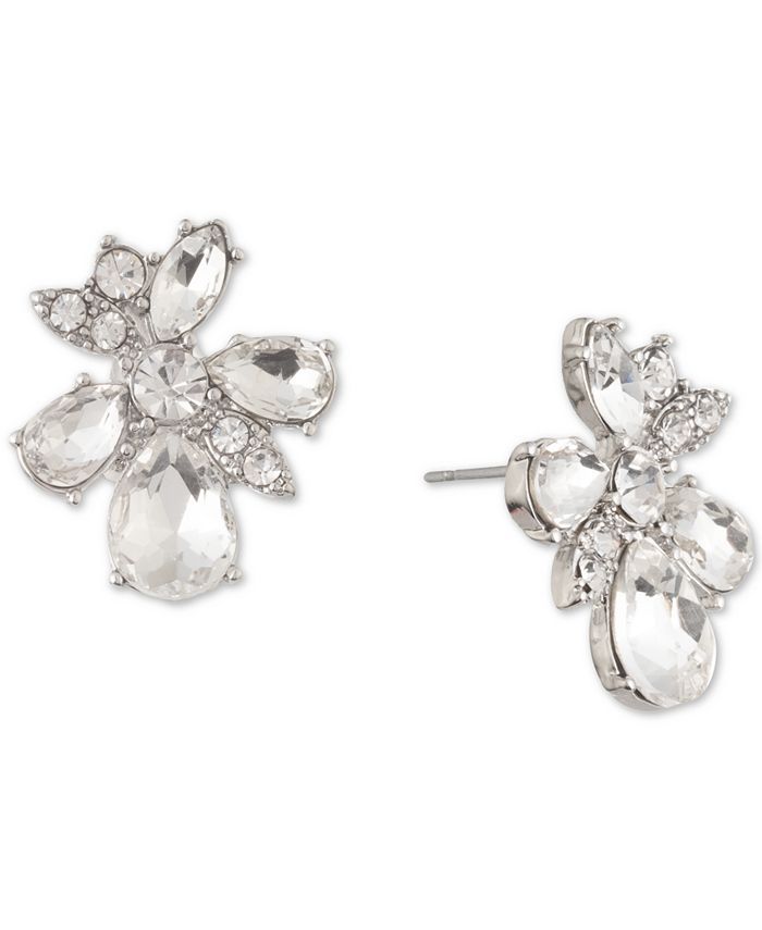 Crystal Floral Button Earrings | Macys (US)