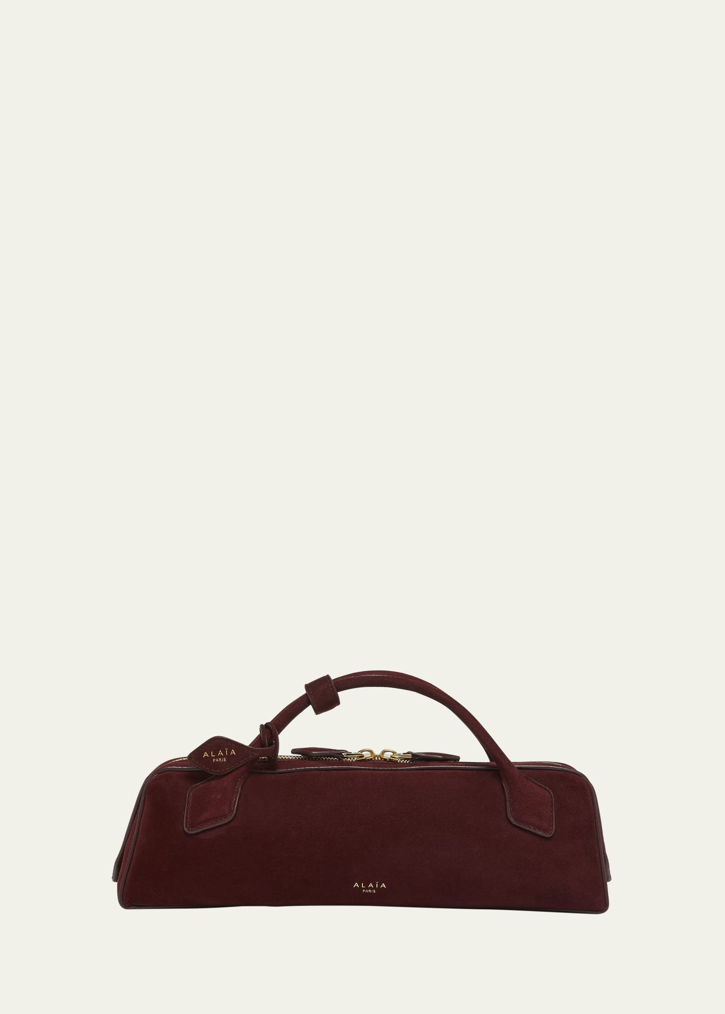 ALAIA Teckel Top-Handle Bag in Suede and Leather | Bergdorf Goodman