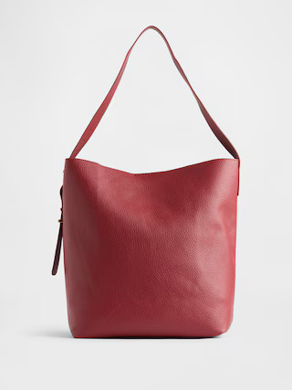 Vegan Leather Bucket Tote Bag | Gap (US)