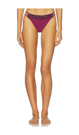 Garis Trim Bikini Bottom in Deep Red | Revolve Clothing (Global)