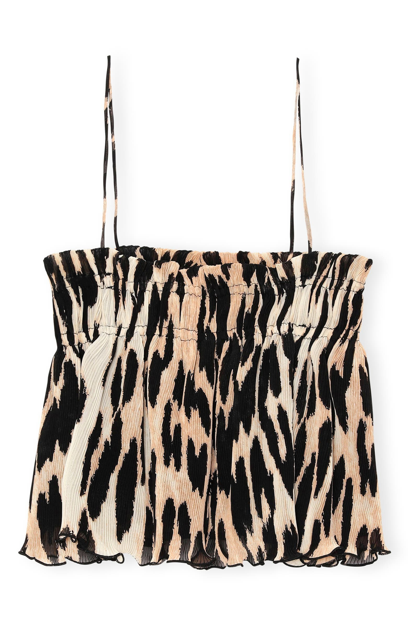 Ganni Women's Leopard Print Pleated Camisole | Nordstrom | Nordstrom