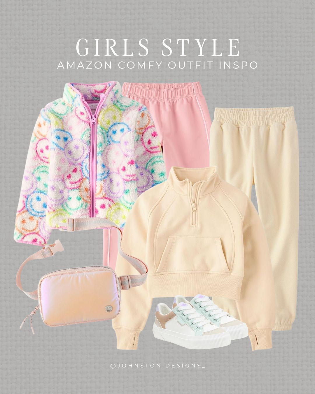 Get her comfy and stylish with these cozy Amazon finds for girls! Perfect for playtime and lounging. Happy face print, fluffy joggers and look for less cozy zip-ups. Girls style, Amazon fashion, athleisure, kids clothing.
 

 #LTKootd #LTKActive #LTKKids