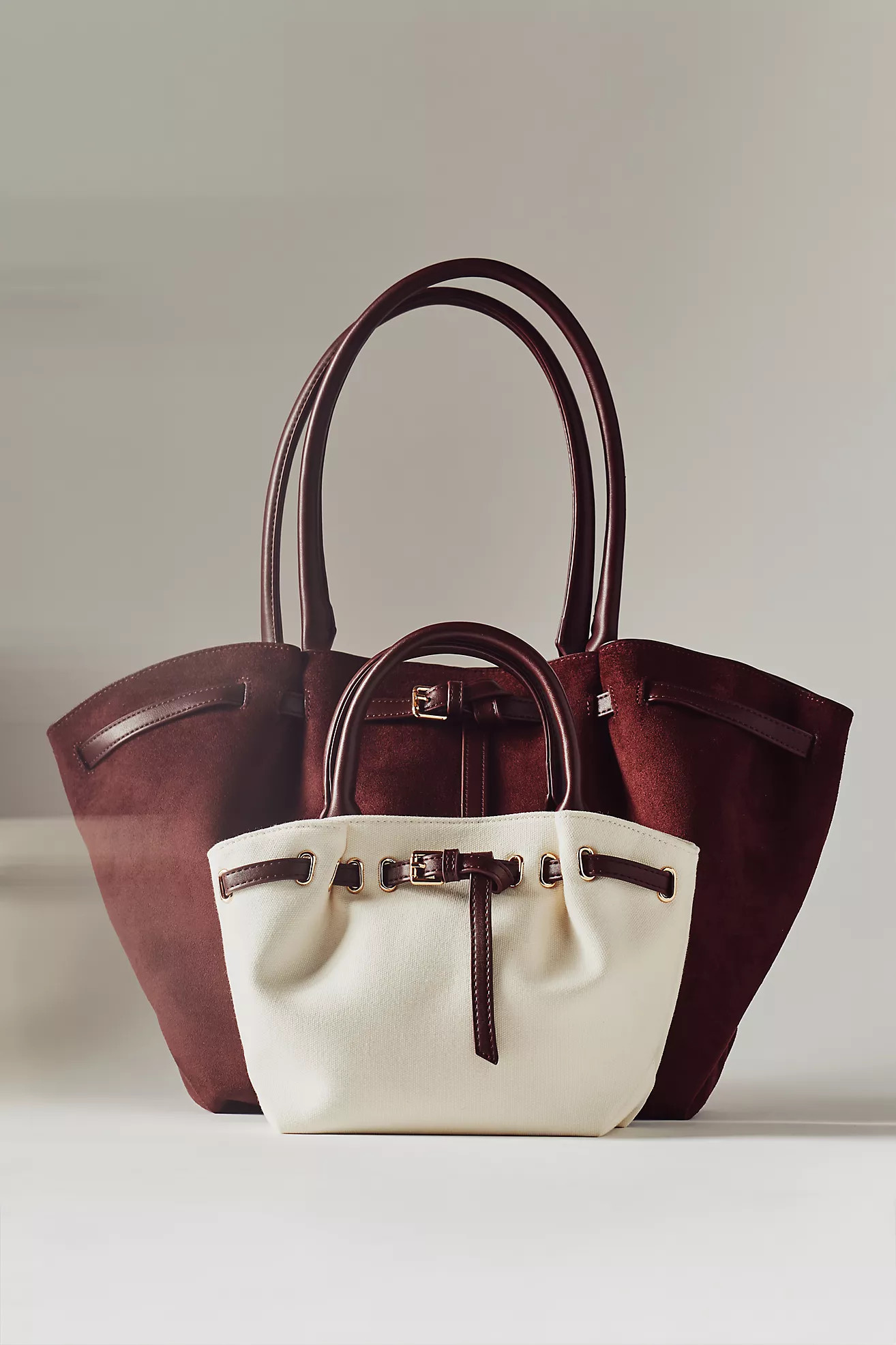 By Anthropologie Faux-Suede Belted Tote | Anthropologie (US)