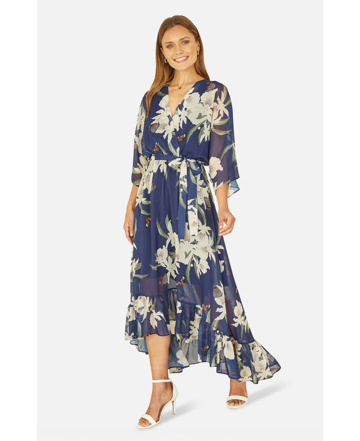 Yumi Women's Sleeve Dress - Navy | Macy's