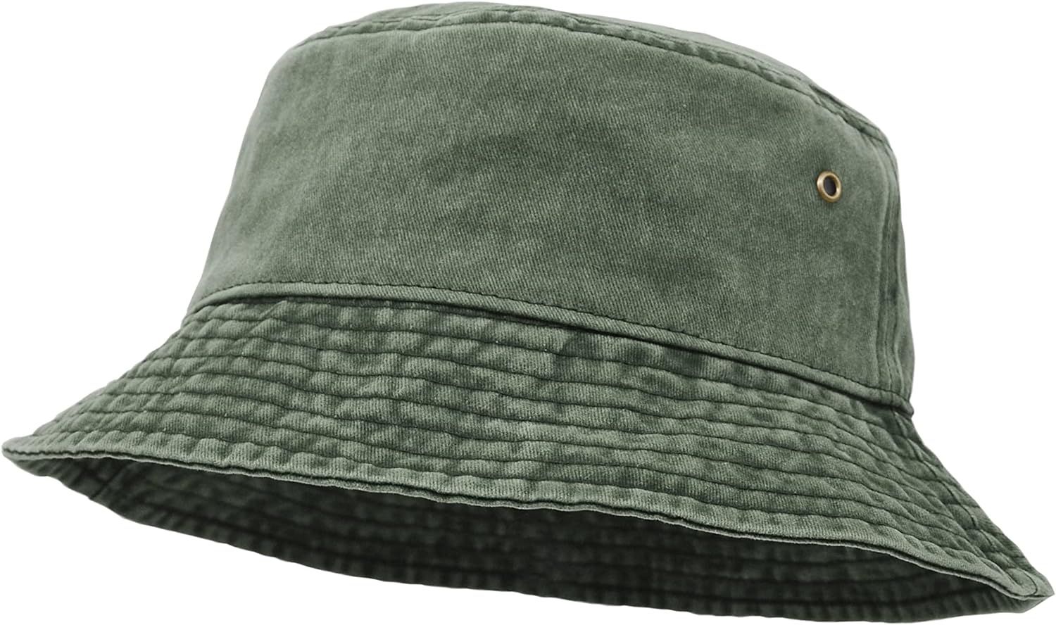 Bucket Hat, Wide Brim Washed Denim Cotton Outdoor Sun Hat Flat Top Cap for Fishing Hiking Beach S... | Amazon (US)