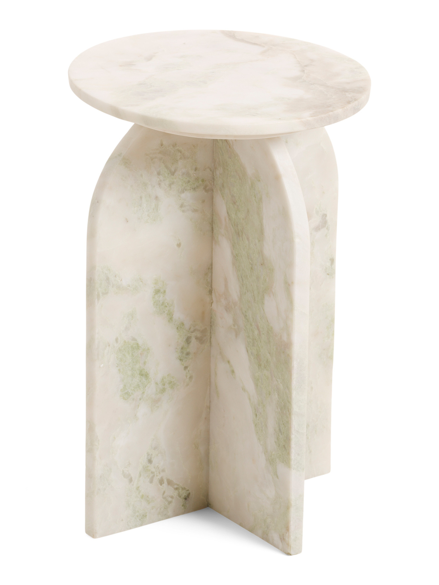 20x13 Solid Marble Round Accent Table | Furniture & Lighting | Marshalls | Marshalls