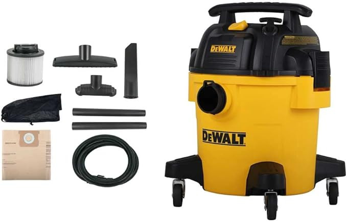 DEWALT DXV05P 5Gallon Poly Wet/Dry, 4 Peak HP Shop Vacuums, 5 Gallon, Yellow+Black | Amazon (CA)
