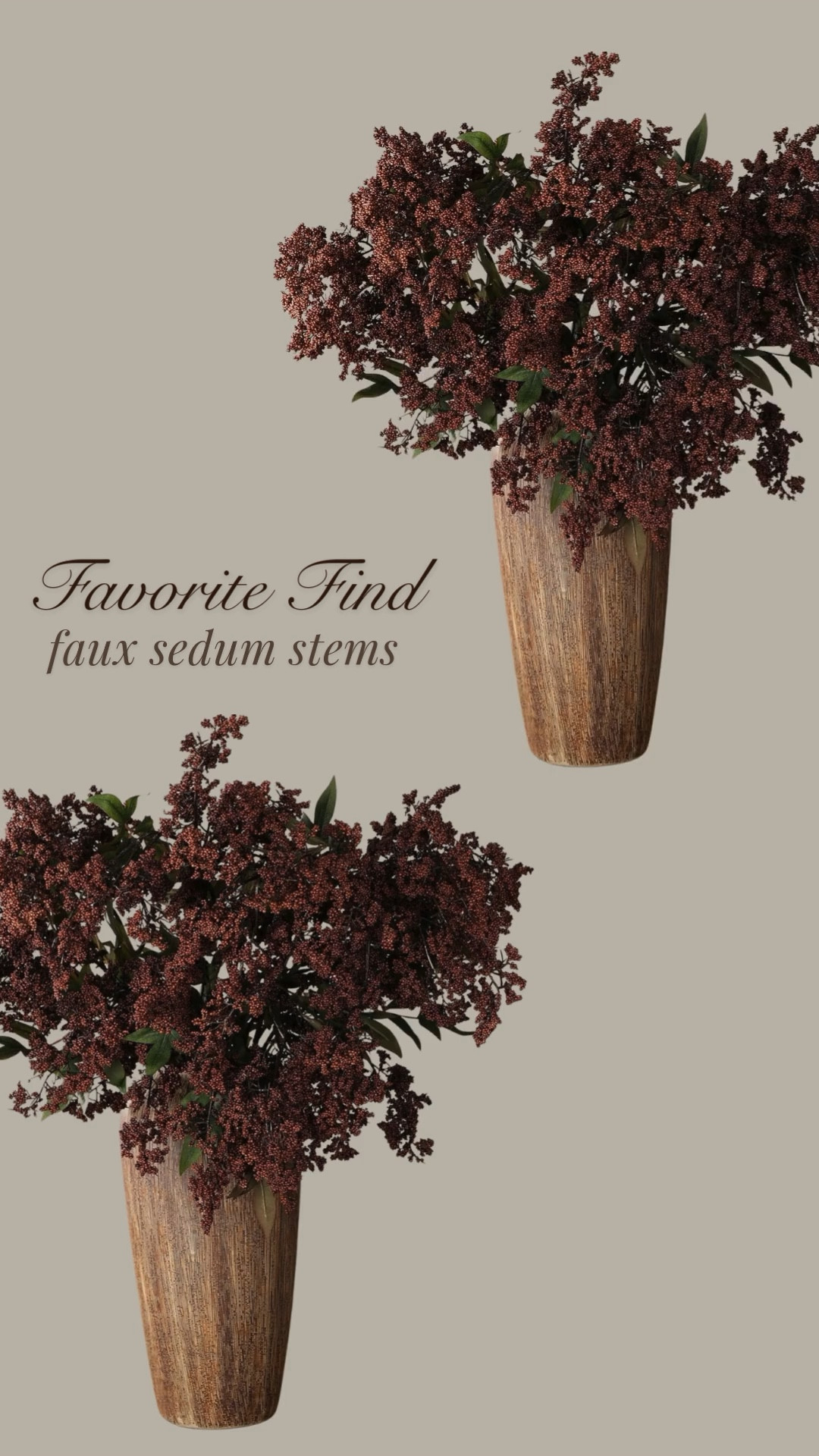
These faux sedum stems are absolute stunners! Available in several different colors! spring decor, summer, home decor, florals, flowers, stems, modern organic, modern farmhouse, cottage, cozy decor, living room, family room, entryway, dining room, breakfast nook, kitchen, bedroom, guest room, home office #LTKStyleTip#LTKSpringSale 

#LTKSeasonal #LTKHome