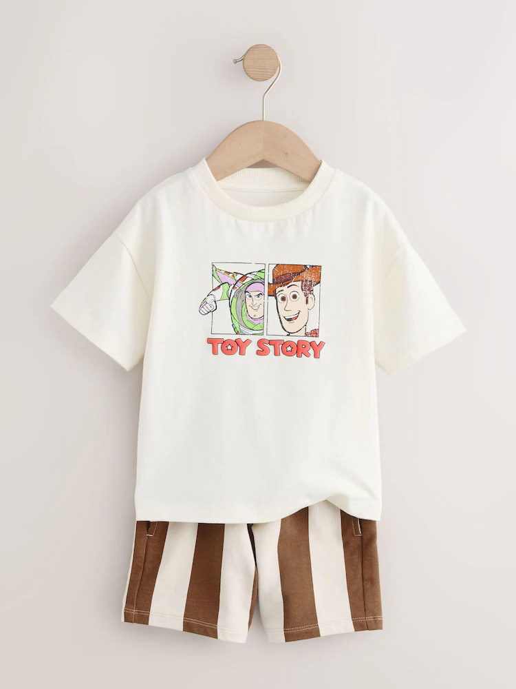 Ecru Toy Story T-Shirt and Shorts Set (3mths-8yrs) | Next US