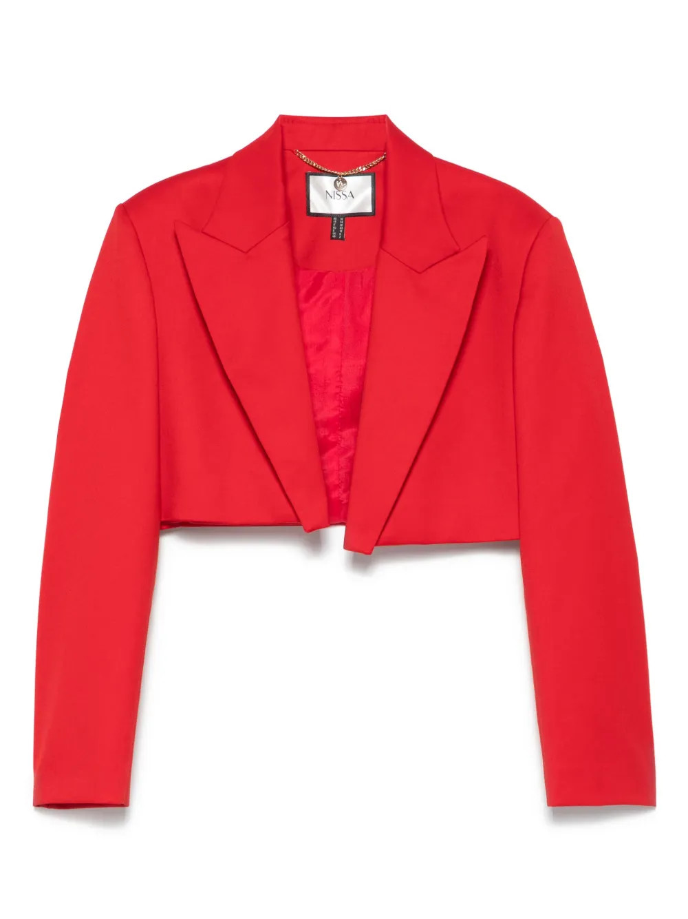 NISSA Cropped Jacket | Red | FARFETCH | Farfetch Global
