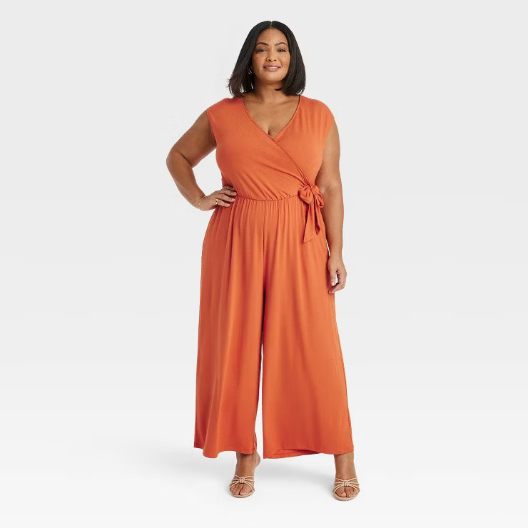 Women's Wide Leg Knit Jumpsuit - Ava & Viv™ | Target