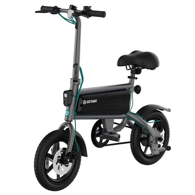 GOTRAX S2 14" Adult Electric Bike, 250W 15.5Mph, 15Miles LED Display Foldable E-Bike for Commutin... | Walmart (US)