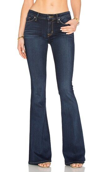 Hudson Jeans Mia 5 Pocket Mid Rise Flare in Oracle | Revolve Clothing