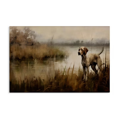 Stupell Industries Hunting Dog in Nature Canvas Art, 36" x 24" | Target