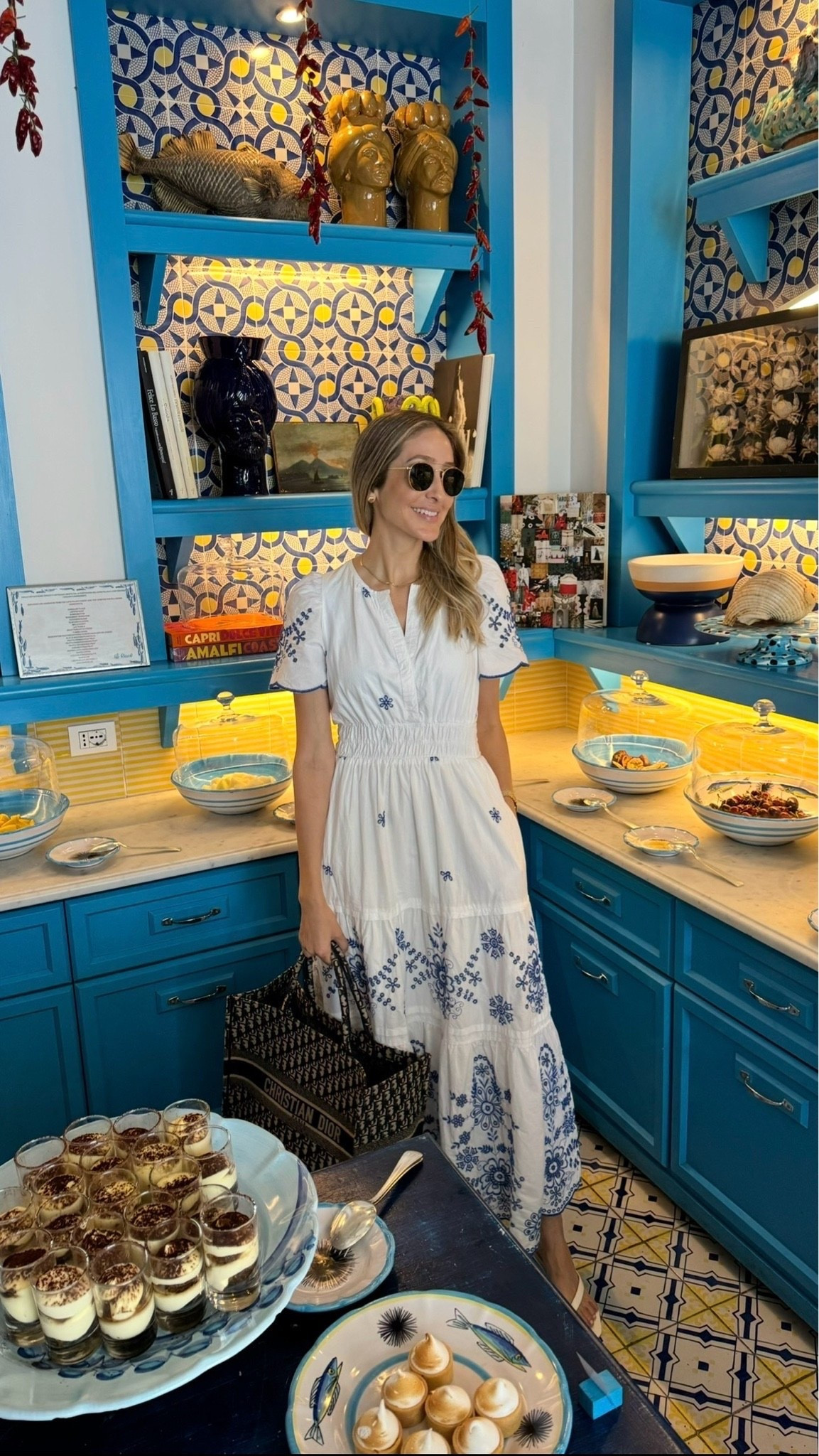 Gorgeous and elegant summer dress that I wore in Italy two years ago 🩵
Fits true to size and I’m wearing size small 
Summer outfits 
Summer dresses

#LTKU #LTKOver40 #LTKootd