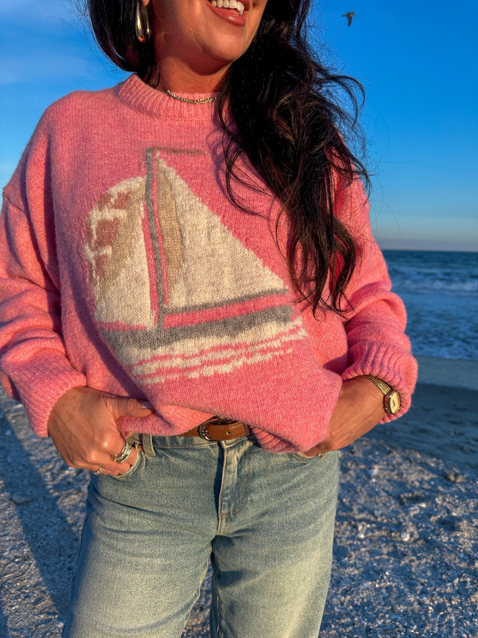Spring Sailboat Sweater
I love this unique pink color for Spring! 

#LTKootd
