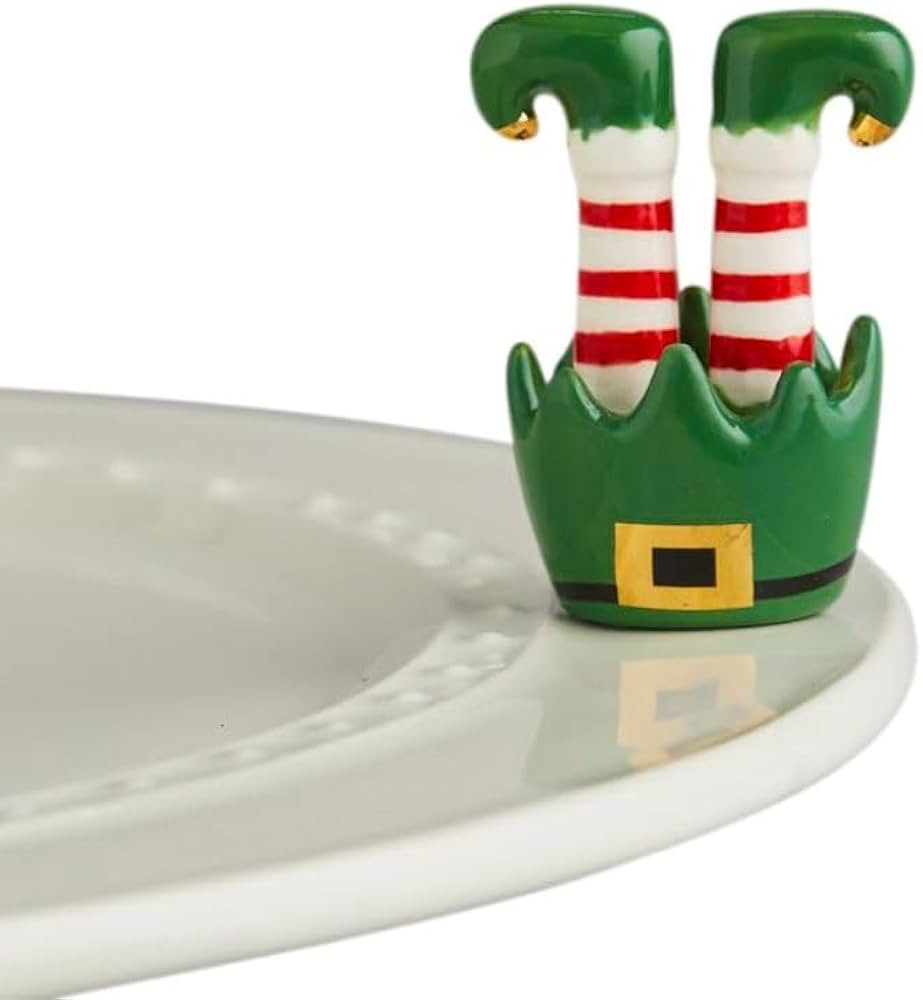 nora fleming Jingle Toes (Elf Feet) - Hand-Painted Ceramic Christmas Decor - Winter Minis for the... | Amazon (US)