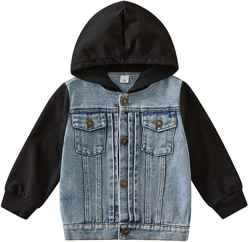 Toddler Kid Baby Girl Coat Long Puff Sleeve PU Faux Leather Button Down Jacket Coat Top Fall Spri... | Amazon (US)