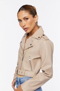 Faux Leather Cropped Moto Jacket | Forever 21 (US)