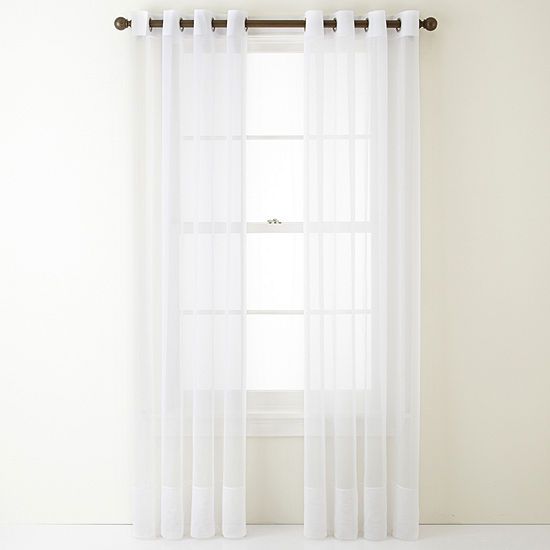 Home Expressions Lisette Sheer Grommet-Top Single Curtain Panel | JCPenney