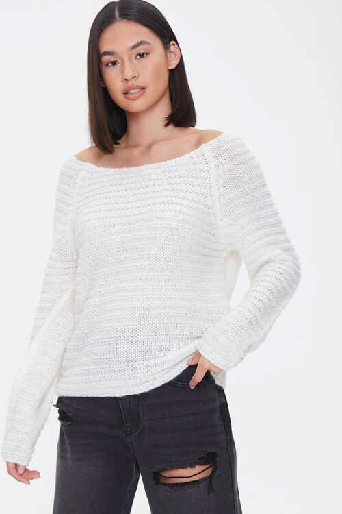 Open-Knit Boat Neck Sweater | Forever 21 (US)