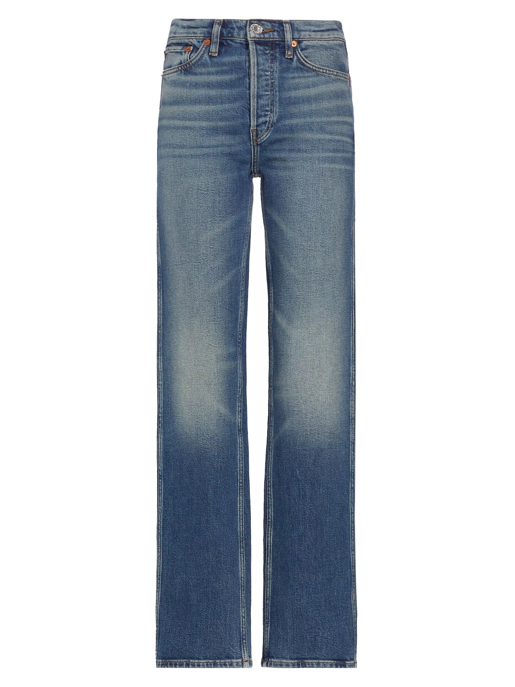 90s Distressed High-Rise Loose-Fit Jeans | Saks Fifth Avenue
