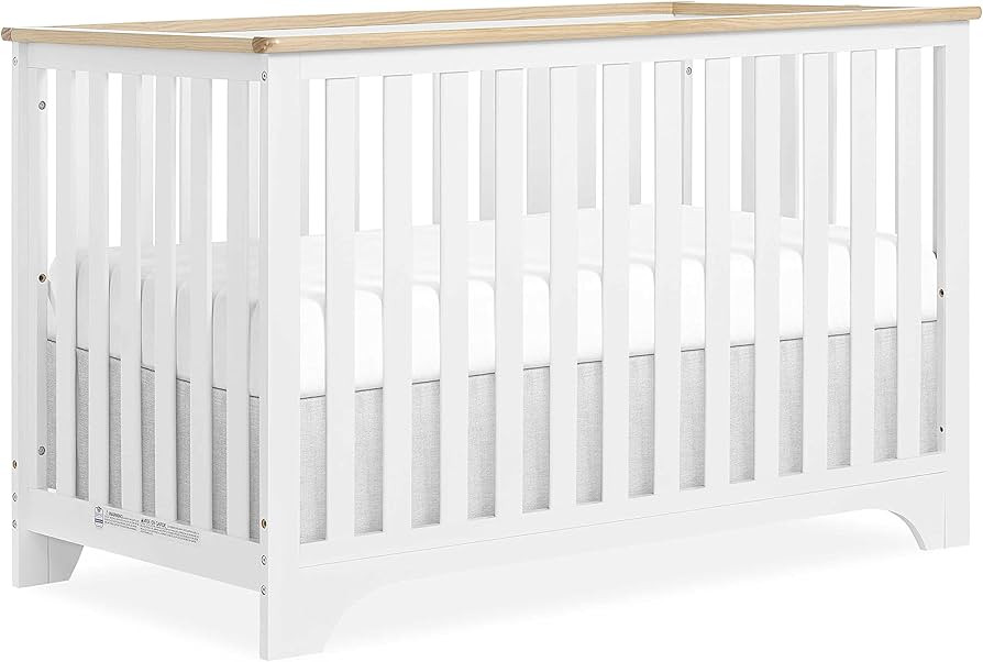 Orion 5-in-1 Convertible Crib with Removable Changing Tray in Vintage White Oak, JPMA & Greenguar... | Amazon (US)